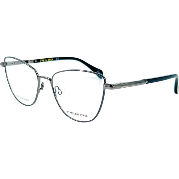 Rag & Bone RNB3037 Womens Metal Eyeglass Frame V81 Dark Ruthenium Black 53-17 - Picture 1 of 5